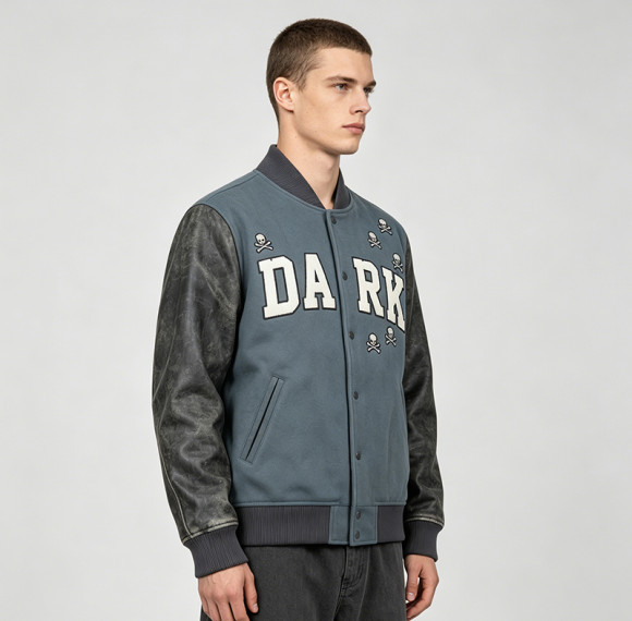 Custom Varsity Jacket PU Leather Towel Embroidery Patch