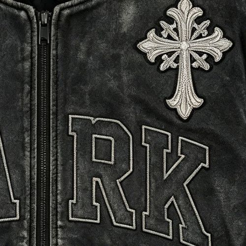 Custom Vintage Varsity Jacket 100% PU Leather Leather Patch