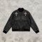 Custom Vintage Varsity Jacket 100% PU Leather Leather Patch