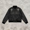 Custom Vintage Varsity Jacket 100% PU Leather Leather Patch