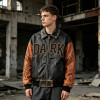 Custom Varsity Jacket 100% PU Leather Screen Print Rivet Patch