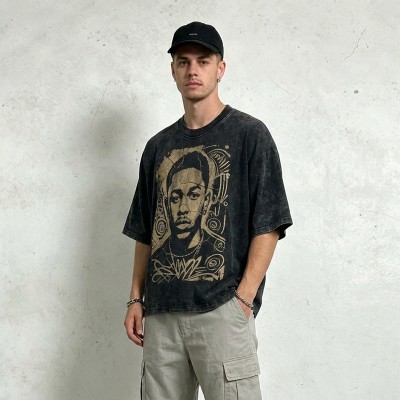 Custom Vintage T-Shirt 100% Cotton Screen Print Wash