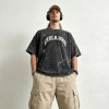 Custom Vintage T-Shirt 100% Cotton Splatter Crack Wash