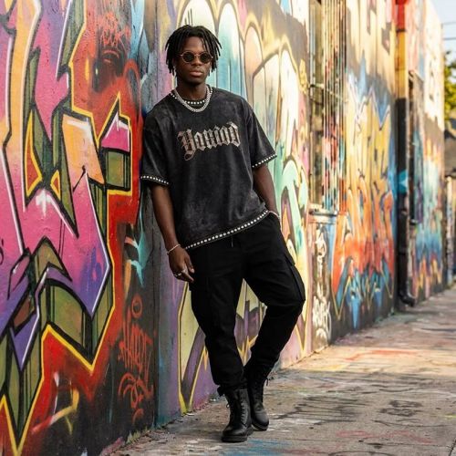 Custom Vintage T-Shirt 100% Cotton Crack Rhinestone Wash