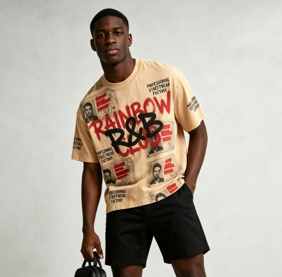 Custom Vintage T-Shirt 100% Cotton Garment Wash DTG