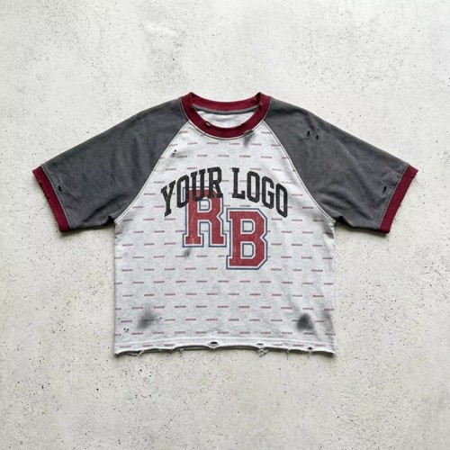 Custom Vintage T-Shirt 100% Cotton DTG Spray Dye Wash