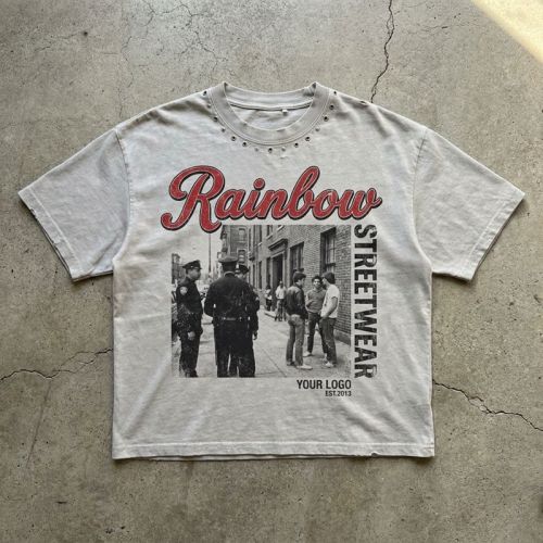 Custom Vintage T-Shirt 100% Cotton Rivet DTG Wash