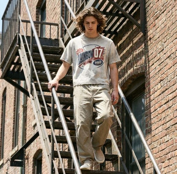 Custom Vintage T-Shirt 100% Cotton Spray Dye Screen Print