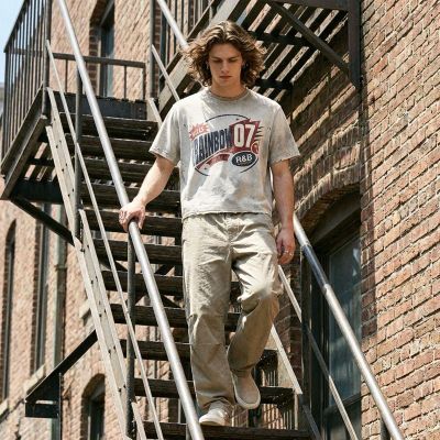 Custom Vintage T-Shirt 100% Cotton Spray Dye Screen Print