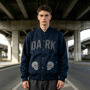 Custom Vintage Varsity Jacket 100% Polyester Screen Print