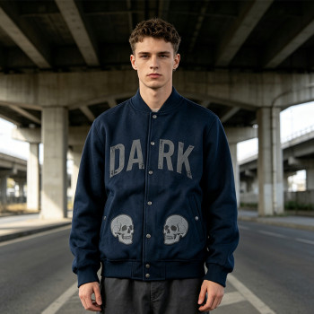 Custom Vintage Varsity Jacket 100% Polyester Screen Print