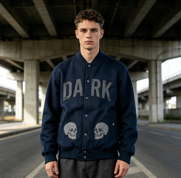 Custom Vintage Varsity Jacket 100% Polyester Screen Print