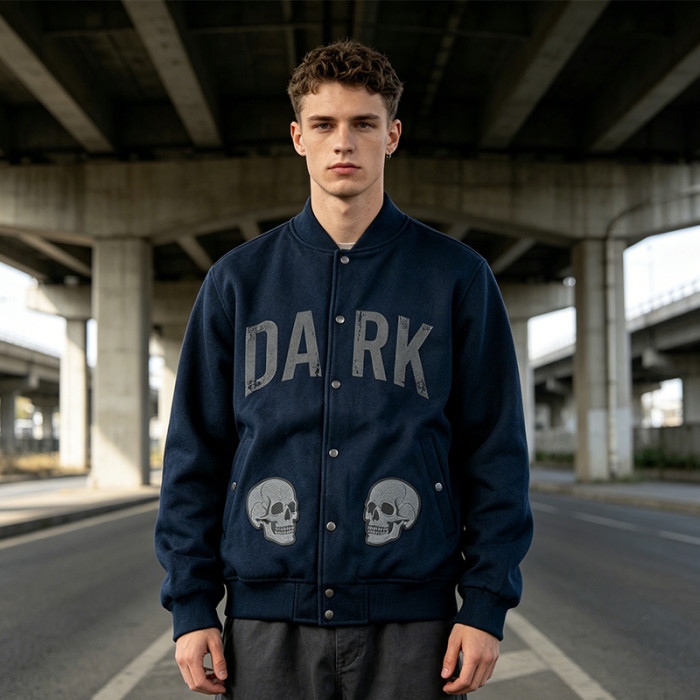 Custom Vintage Varsity Jacket 100% Polyester Screen Print