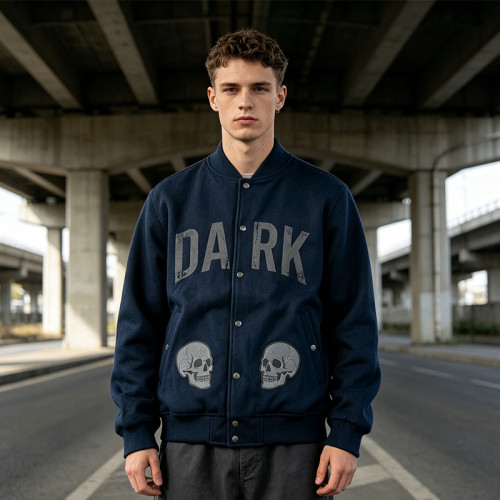 Custom Vintage Varsity Jacket 100% Polyester Screen Print