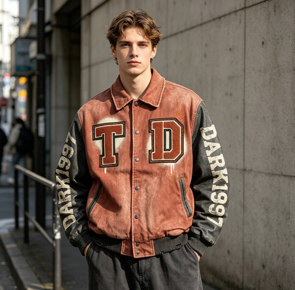 Custom Vintage Baseball Jacket 64C 21P 14PU 1SP Multi-Craft