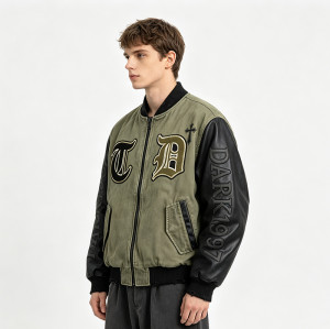 Custom Vintage Baseball Jacket 64C 21P 14PU 1SP Multi-Craft