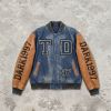 Custom Vintage Baseball Jacket 64C 21P 14PU 1SP Screen Print Multi-Craft