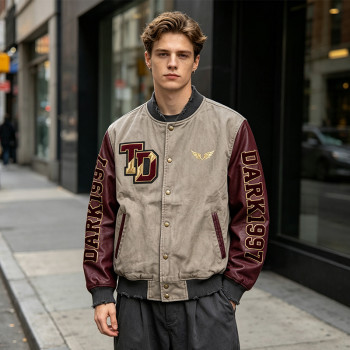 Custom Vintage Baseball Jacket 64C 21P 14PU 1SP Multi-Craft