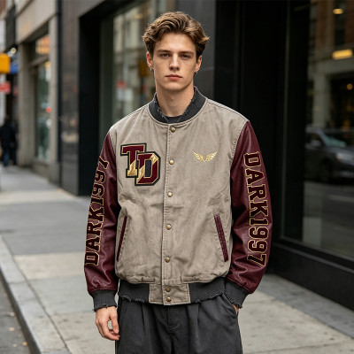 Custom Vintage Baseball Jacket 64C 21P 14PU 1SP Multi-Craft