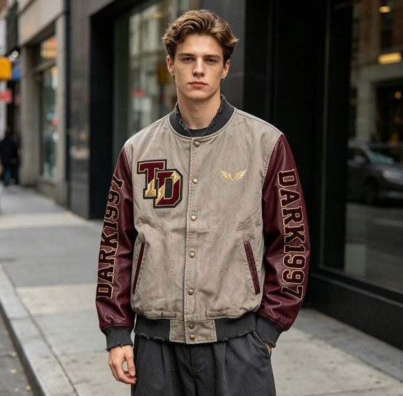 Custom Vintage Baseball Jacket 64C 21P 14PU 1SP Multi-Craft
