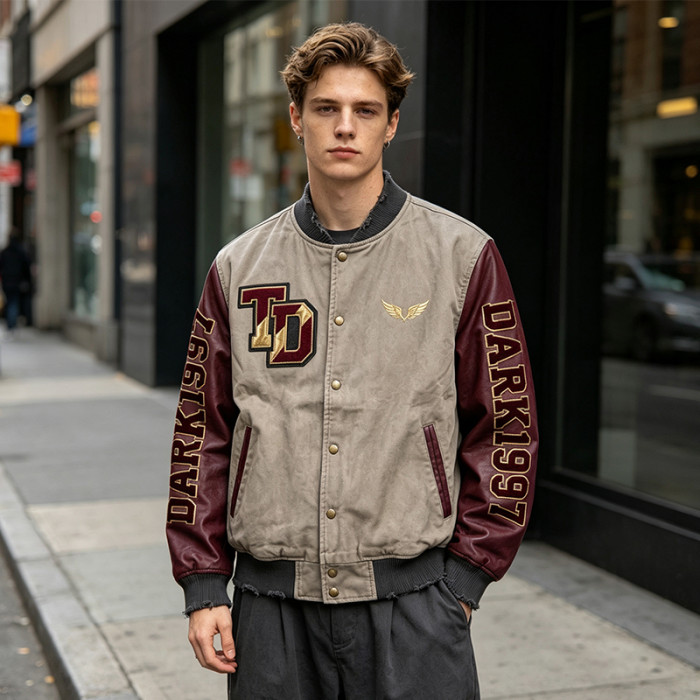 Custom Vintage Baseball Jacket 64C 21P 14PU 1SP Multi-Craft