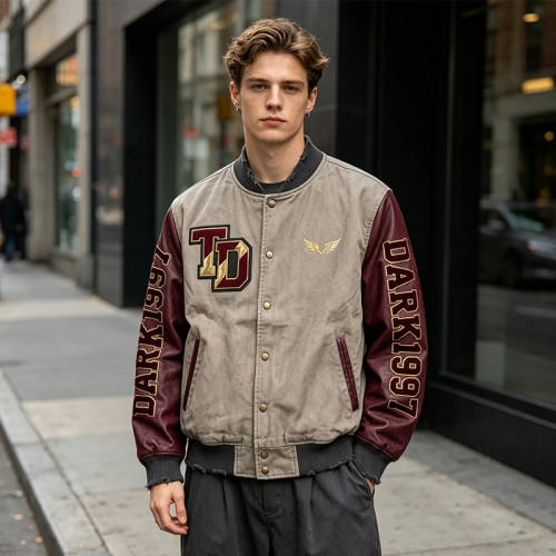 Custom Vintage Baseball Jacket 64C 21P 14PU 1SP Multi-Craft