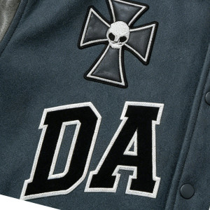 Custom Baseball Jacket 70P 30PU Patch Spliced