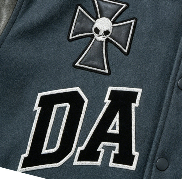 Custom Baseball Jacket 70P 30PU Patch Spliced