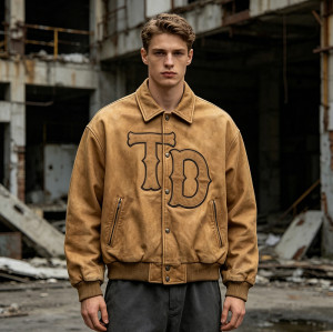 Custom Baseball Jacket 100% PU Leather Patch