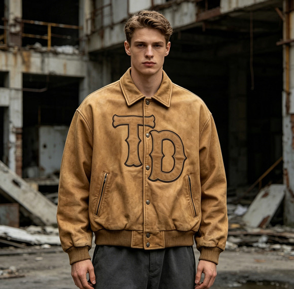 Custom Baseball Jacket 100% PU Leather Patch