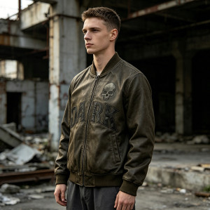Custom Baseball Jacket 100% PU Leather Patch