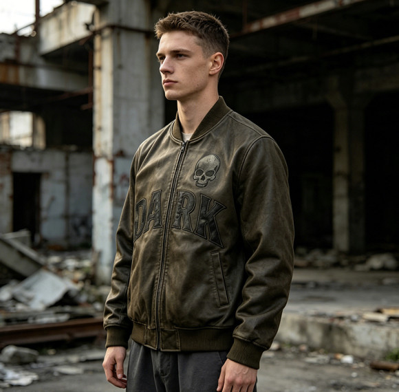 Custom Baseball Jacket 100% PU Leather Patch