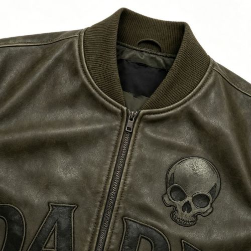 Custom Baseball Jacket 100% PU Leather Patch