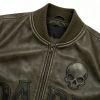 Custom Baseball Jacket 100% PU Leather Patch
