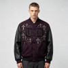 Custom Baseball Jacket 70P 30PU Towel Patch Spliced