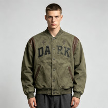 Custom Baseball Jacket 96C 5P 4PU Patch Spliced