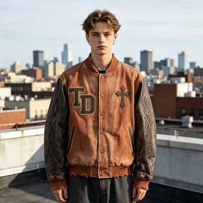 Custom Baseball Jacket 63C 22P 14PU Multi