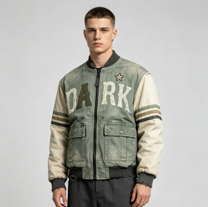 Custom Baseball Jacket 98C 2S Screen Patch Spray