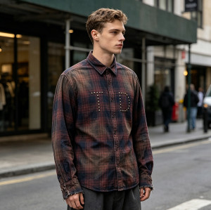 Custom Vintage Plaid Shirt 03