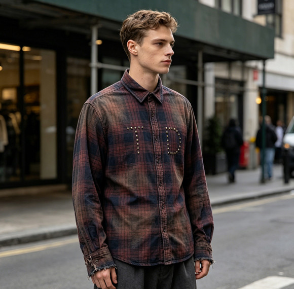 Custom Vintage Plaid Shirt 03