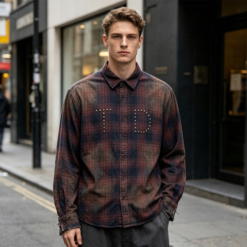 Custom Vintage Plaid Shirt 03