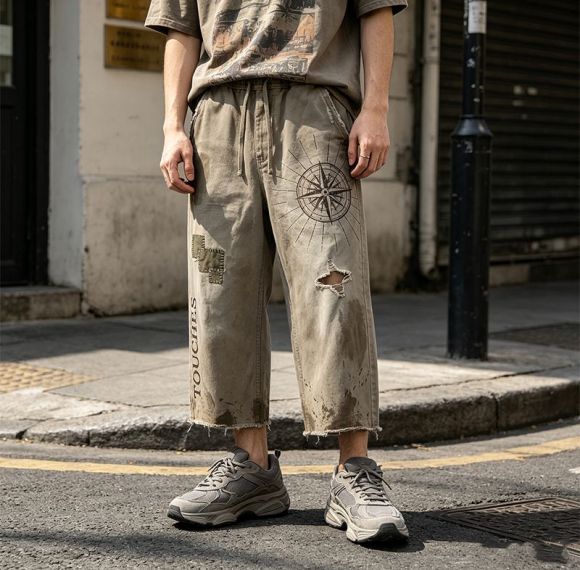 Custom Vintage Cargo Pants 714-04 — 95% Cotton 5% Polyester