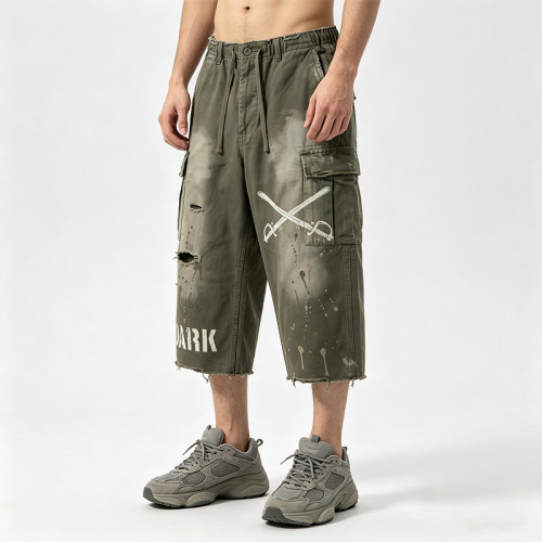 Custom Vintage Cargo Pants 714-05 — 95% Cotton 5% Polyester