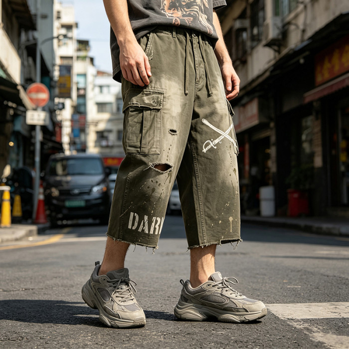 Custom Vintage Cargo Pants 714-05 — 95% Cotton 5% Polyester