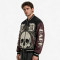 Applique Washed Patchwork Towel Embroidery Varsity Jacket | Screen Print Gothic Vintage Streetwear | OEM Streetwear