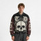 Applique Washed Patchwork Towel Embroidery Varsity Jacket | Screen Print Gothic Vintage Streetwear | OEM Streetwear