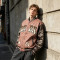 Washed Towel Embroidery Applique Screen Print Patchwork Varsity Jacket | PU Sleeve Distressed Letter Star Rib Trim | OEM Streetwear