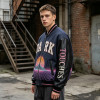 DTG Screen Print Washed towel embroidery Applique Patchwork Varsity Jacket | Tech Vintage Street Outerwear | Custom Streetwear