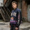 DTG Screen Print Washed towel embroidery Applique Patchwork Varsity Jacket | Tech Vintage Street Outerwear | Custom Streetwear