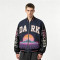 DTG Screen Print Washed towel embroidery Applique Patchwork Varsity Jacket | Tech Vintage Street Outerwear | Custom Streetwear